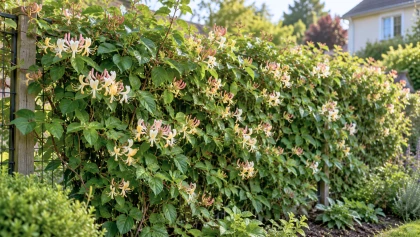 Un ch�vrefeuille plant� cet automne peut masquer le vis-�-vis des voisins en deux ou trois saisons sans mur ni panneau