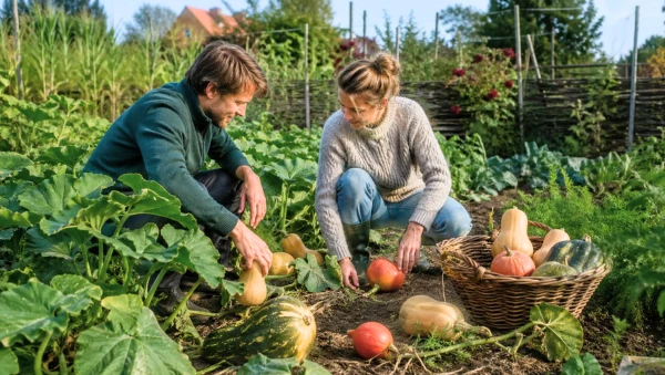 Potager familial : r�colte de courges et gestion id�ale des plants