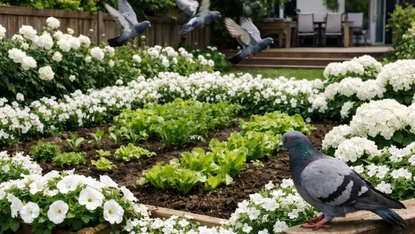 La fleur blanche qui �loigne les pigeons du jardin naturellement