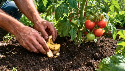 Et si vos d�chets de cuisine cachaient le secret de tomates plus grosses et plus nombreuses sans aucun engrais chimique