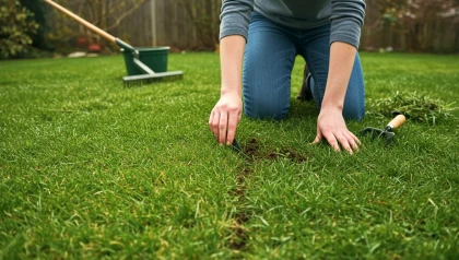 Derri�re un gazon bien vert au printemps se cache souvent une erreur qui d�truit les racines et favorise mousse et maladies