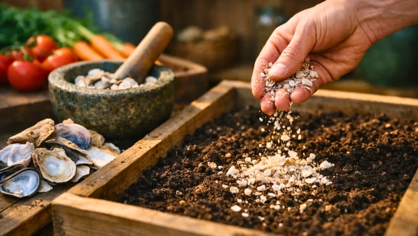 Coquilles de fruits de mer au jardin : un engrais naturel efficace