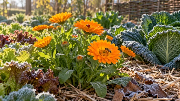 Le souci officinal, cette fleur orange qui prot�ge le potager d�s les premi�res gel�es