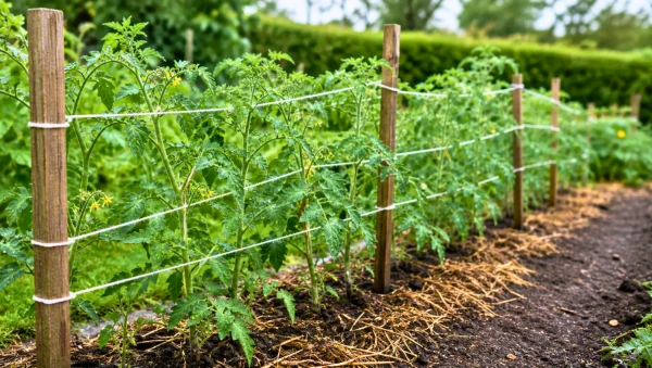 Palissage des tomates au Florida Weave