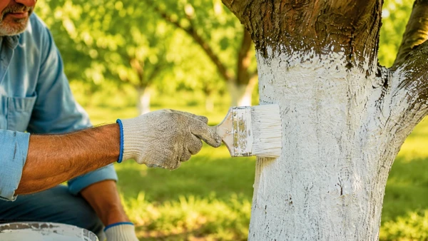 Badigeon blanc sur fruitiers : prot�ger les arbres de la chaleur