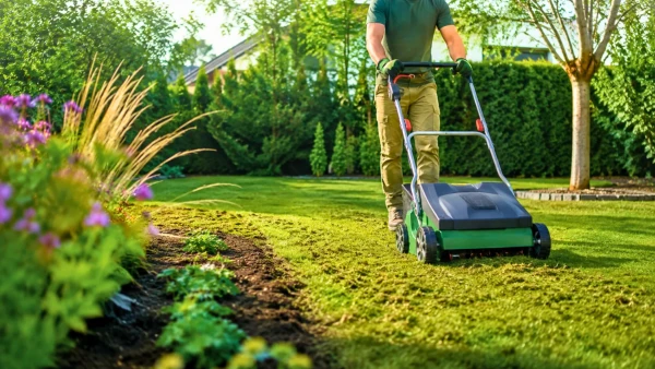 Scarifier, a�rer et resemer sa pelouse en mai pour un gazon dense et vert jusqu'� l'automne