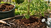 Peu de jardiniers utilisent bien le marc de caf� en mai, pourtant il aide vraiment les tomates