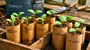 Ne jetez plus vos rouleaux de papier toilette : au printemps, ils sauvent vos semis et boostent le compost du potager