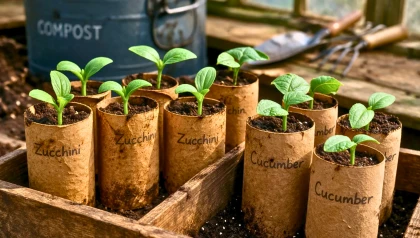 Ne jetez plus vos rouleaux de papier toilette : au printemps, ils sauvent vos semis et boostent le compost du potager