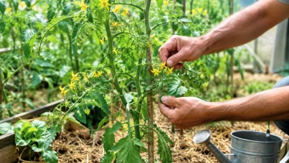Au moment o� vos tomates fleurissent, quelques soins simples peuvent soutenir la future r�colte