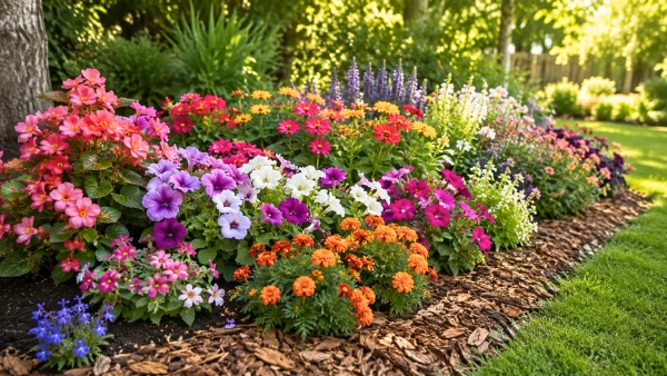 Cr�er rapidement un massif fleuri color�