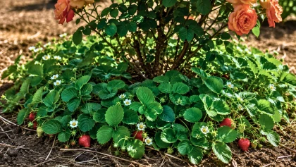 Planter des fraisiers au pied des fleurs : pourquoi cette ancienne m�thode prot�ge efficacement vos massifs en �t�