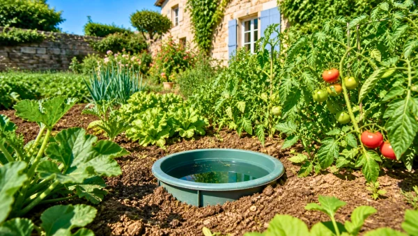 Arrosage potager : le seau enterr� pour �conomiser l'eau et garder un sol humide