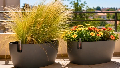 Ces pots auto-arrosants XXL remplacent enfin le voisin pendant les trois semaines de vacances d'�t�