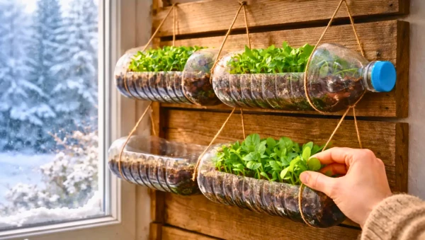 Potager vertical en hiver : cultiver des l�gumes sur un mur int�rieur