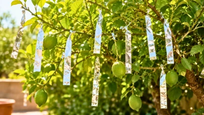 Pourquoi suspendre des bandes de papier aluminium sur votre citronnier s'av�re utile � l'approche de l'�t� ?