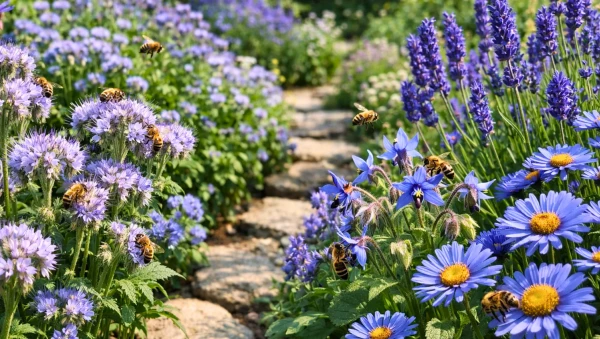 Fleurs bleues et abeilles : transformez votre jardin en refuge vivant
