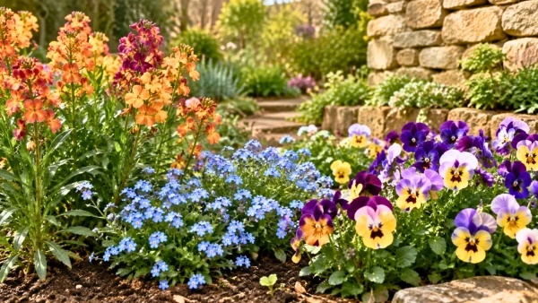 Trois bisannuelles pour massifs fleuris au printemps