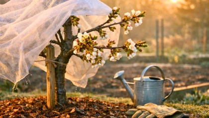 Ce vieux cerisier bigarreau sauve votre r�colte en fleurissant apr�s les gel�es d'avril sans aucune promesse folle