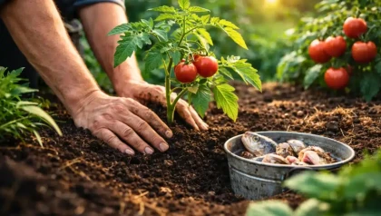 Ce que vous consid�rez comme un d�chet pourrait bien �tre l'engrais miracle pour des tomates plus go�teuses