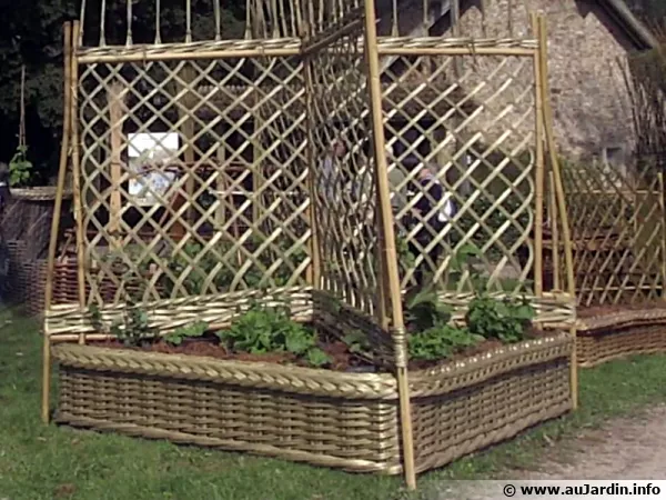Un carré potager en plessis