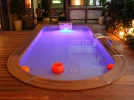 L'�clairage de la piscine