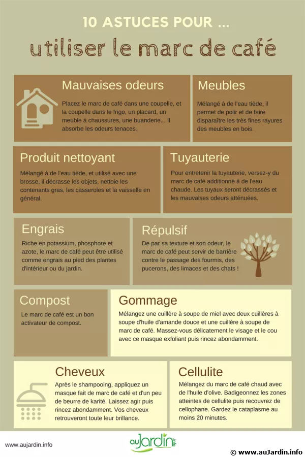 10 utilisations du marc de caf