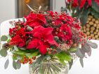 Poinsettia en bouquet au salon