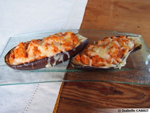 Aubergines farcies au quinoa