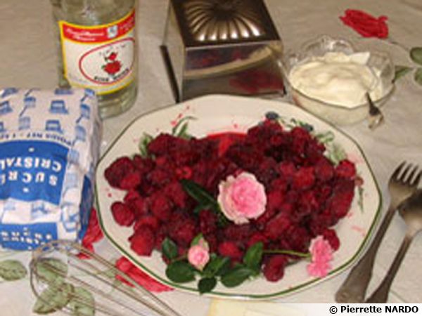 Bavarois framboises-roses