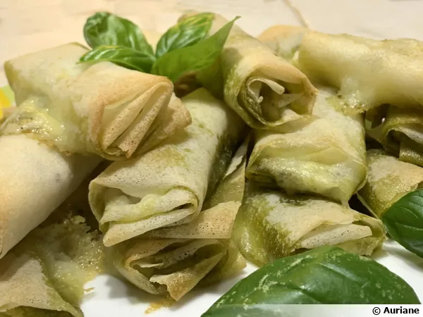 Bricks à la mozzarella et au pesto
