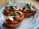 Bruschettas aux tomates et � la mozzarella