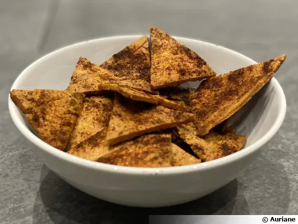 Chips de tortilla pois chiche au paprika