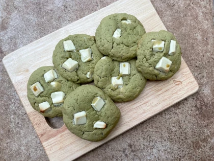 Cookies th� matcha et chocolat blanc