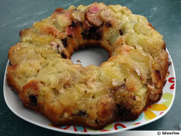 Couronne Rhubarbe & Chocolat façon Tatin