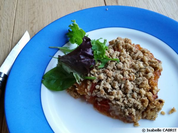 Crumble de tomates aux noisettes