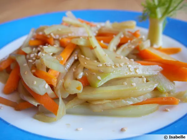 Fenouil sauté au wok