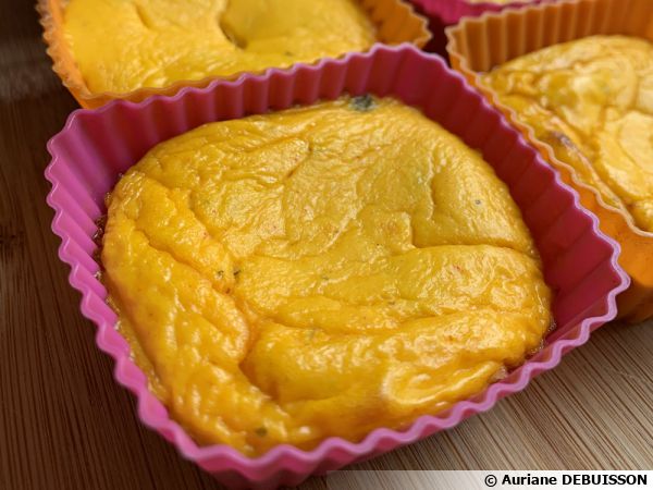 Minis flans à la carotte et au chèvre