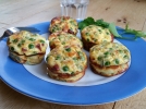 Flans petit pois et chorizo