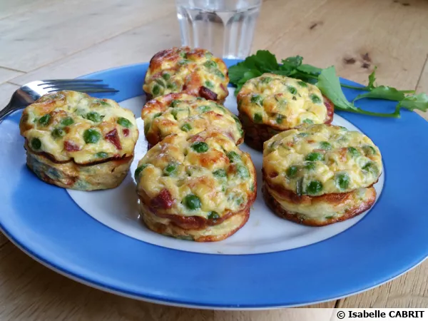 Flans petit pois et chorizo