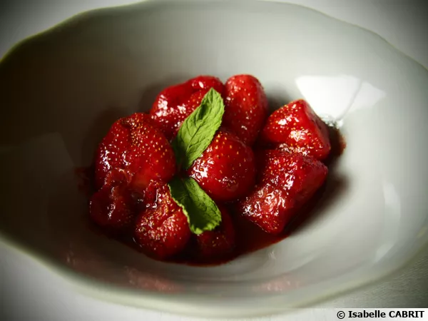 Fraises poêlées aux épices