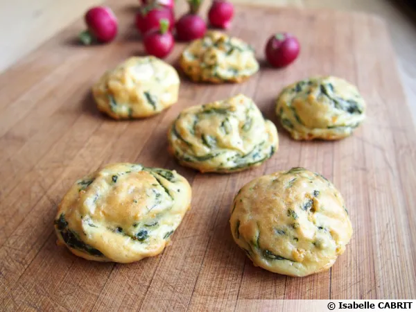 Gougères aux fanes de radis