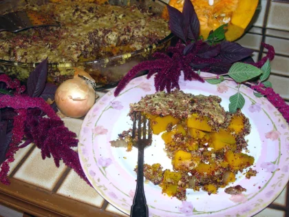 Gratin au potimarron et amarante