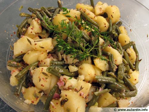 Haricots verts et pommes de terre en salade
