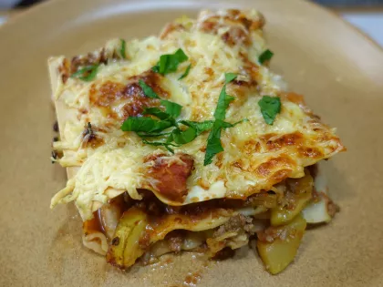 Lasagnes aux courgettes et boeuf h�ch�
