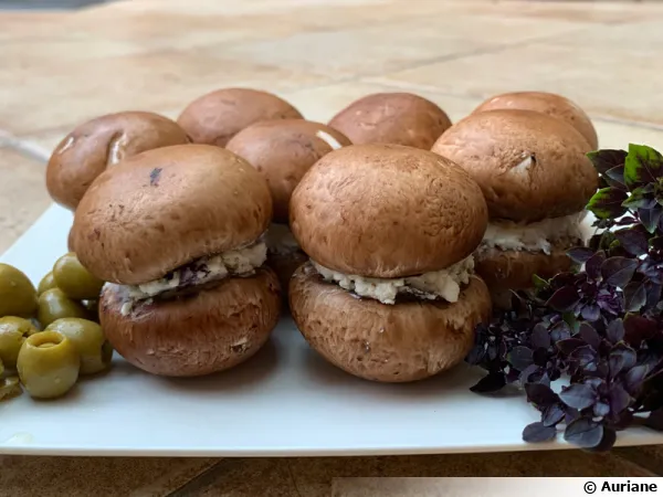 Macarons de champignons à la feta