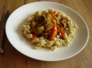 Mijot d'aubergines aux abricots secs et au quinoa  (vgtarien)