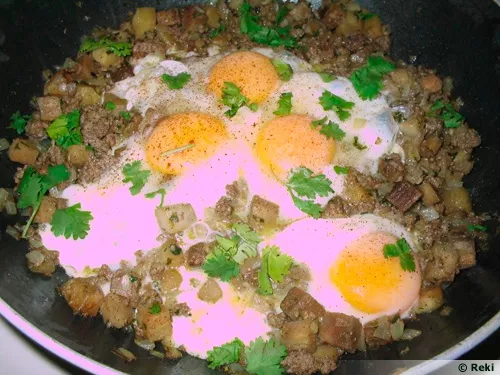 Oeufs frits à l'orientale