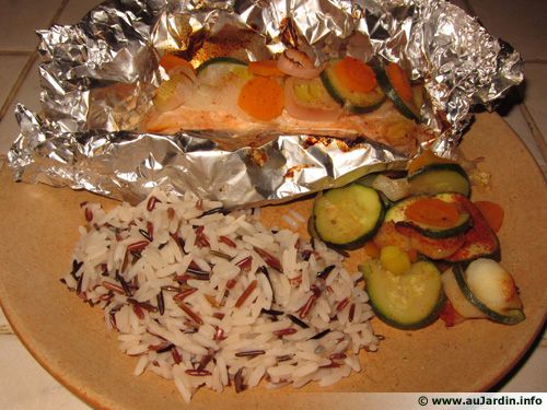 Papillotes de saumon aux petits légumes : recette