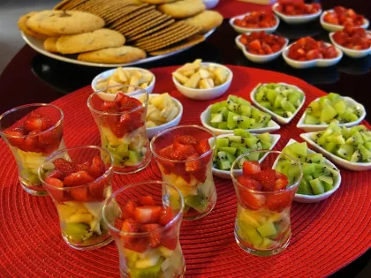 Petites verrines de fruits frais